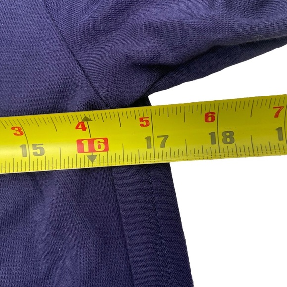 Soft Surroundings Long Sleeve Scoop‎ Neck Top Size Medium Women's Navy Blue - Picture 10 of 11